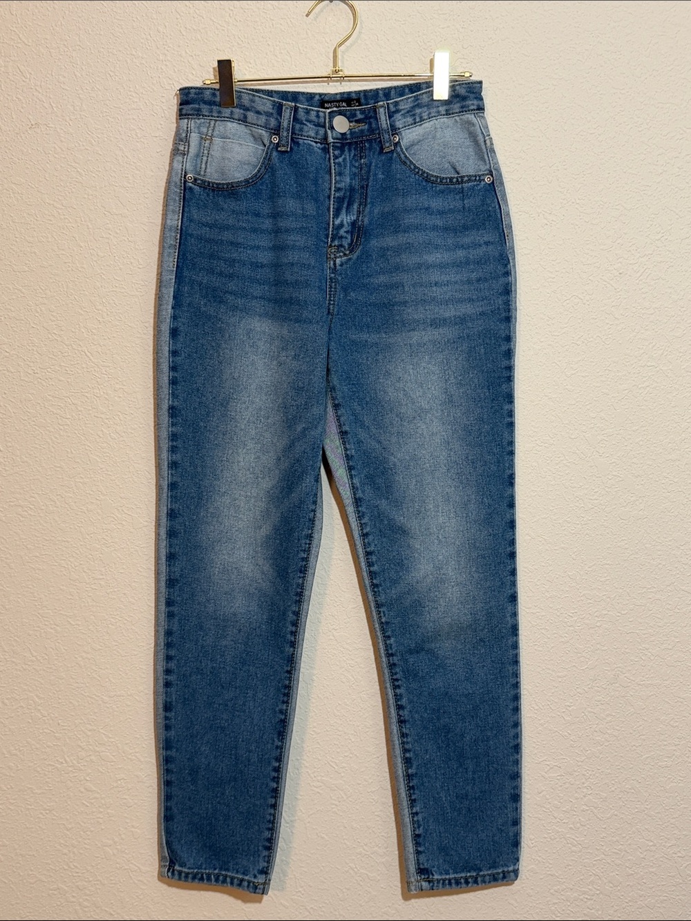 Nasty Gal High-Rise Two Toned Jeans - 2